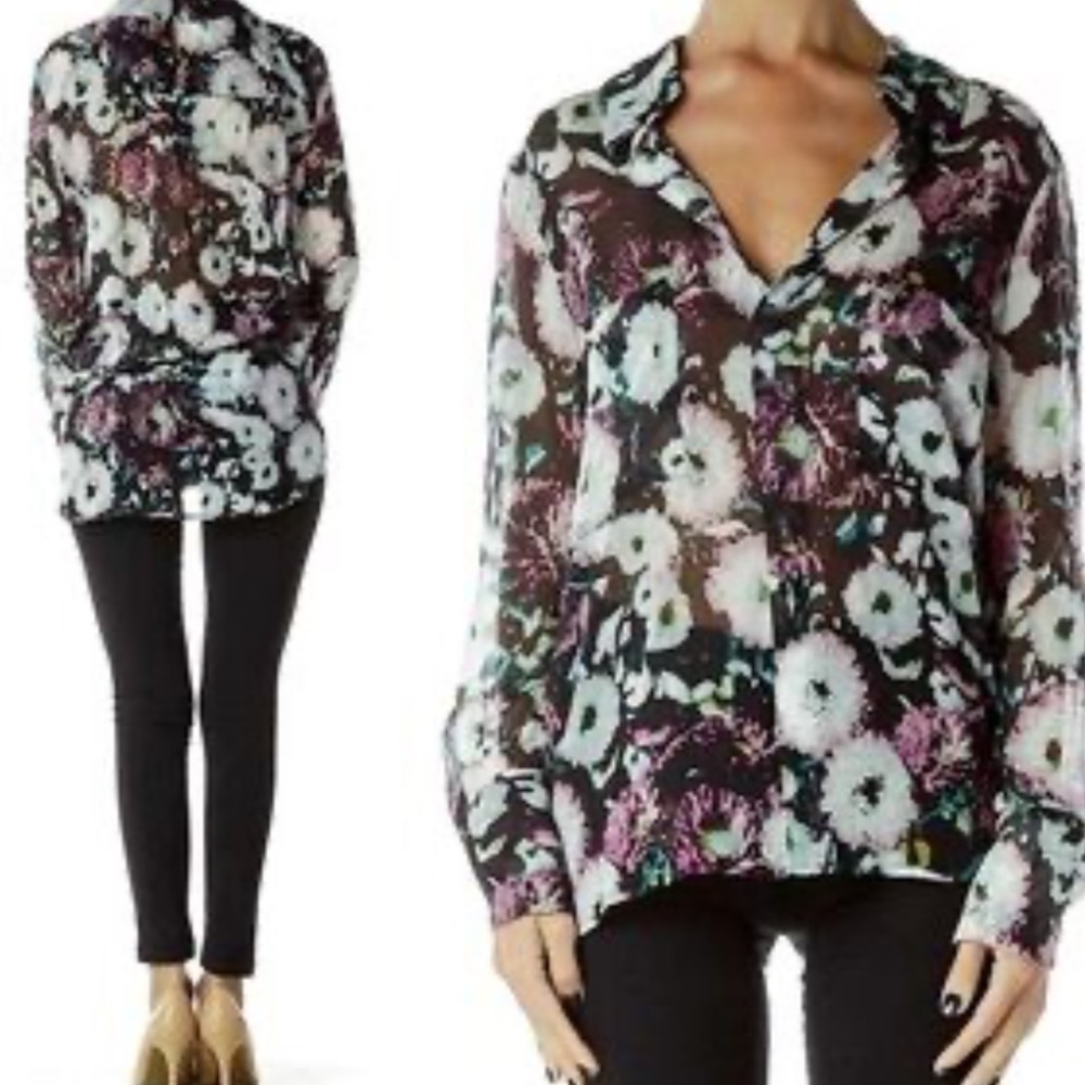 BCBG floral blouse